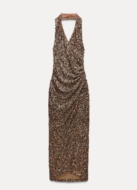 Imagen - Vestido dorado de Zara (39,95 euros)