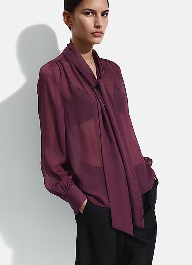 Imagen - Camisa con lazada semitransparente