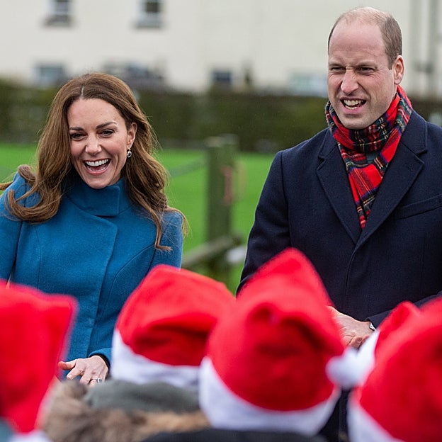 Los príncipes de Gales en Navidad. 