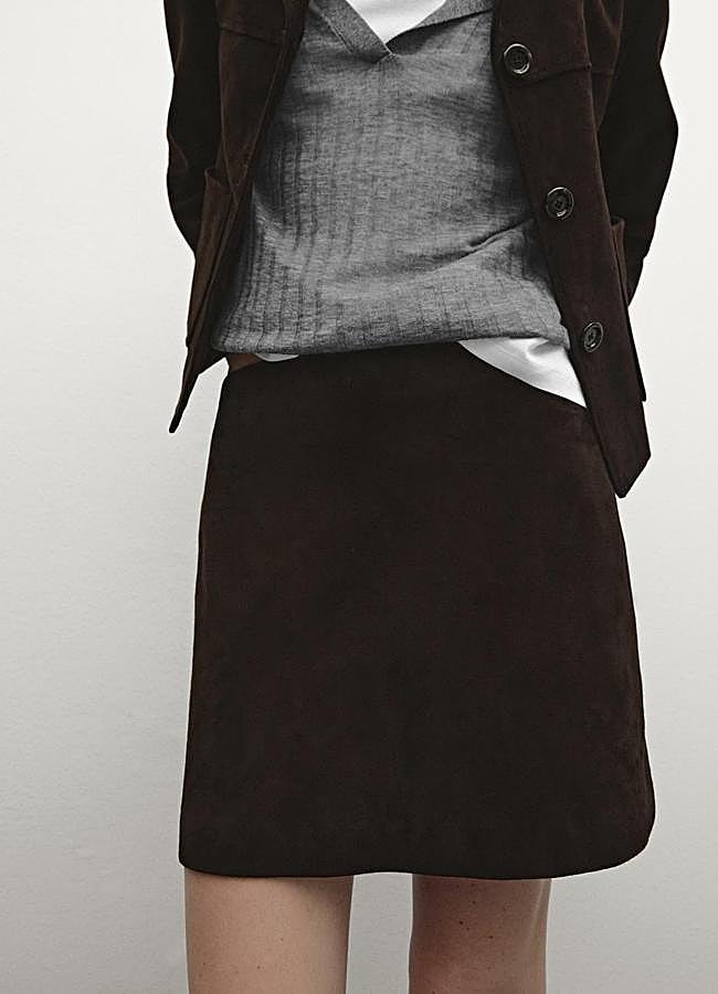 Imagen - Falda midi de ante, 149 euros.