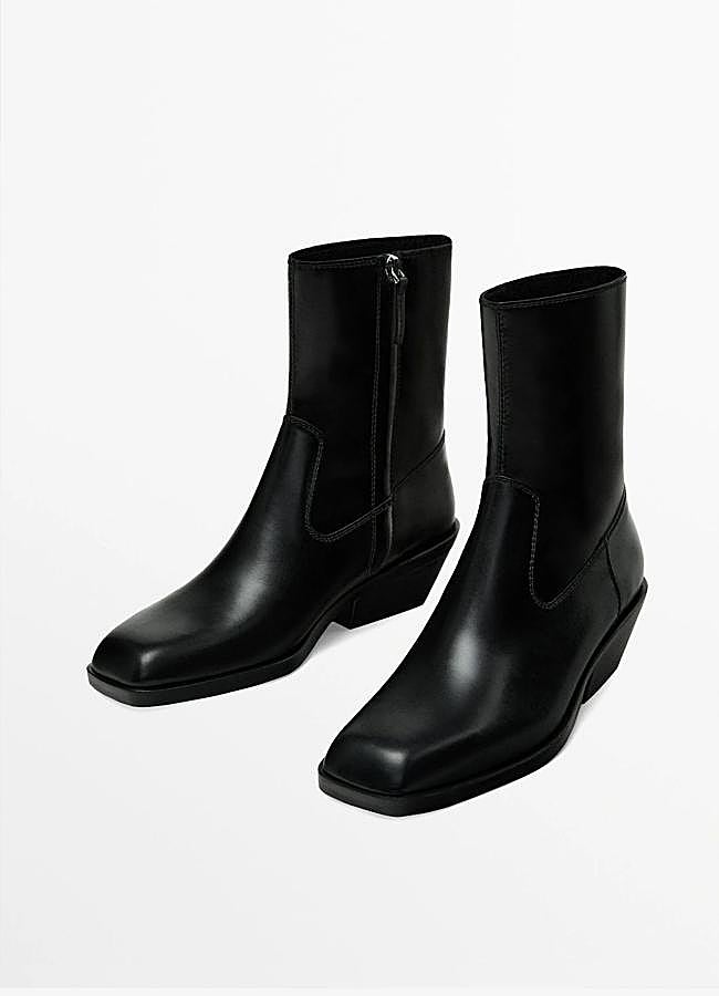 Imagen - Botines con punta cuadrada estilo cowboy