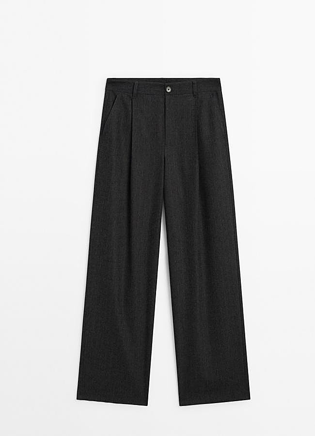 Imagen - Pantalón straight pliegues raya diplomática de Massimo Dutti (79,95€)