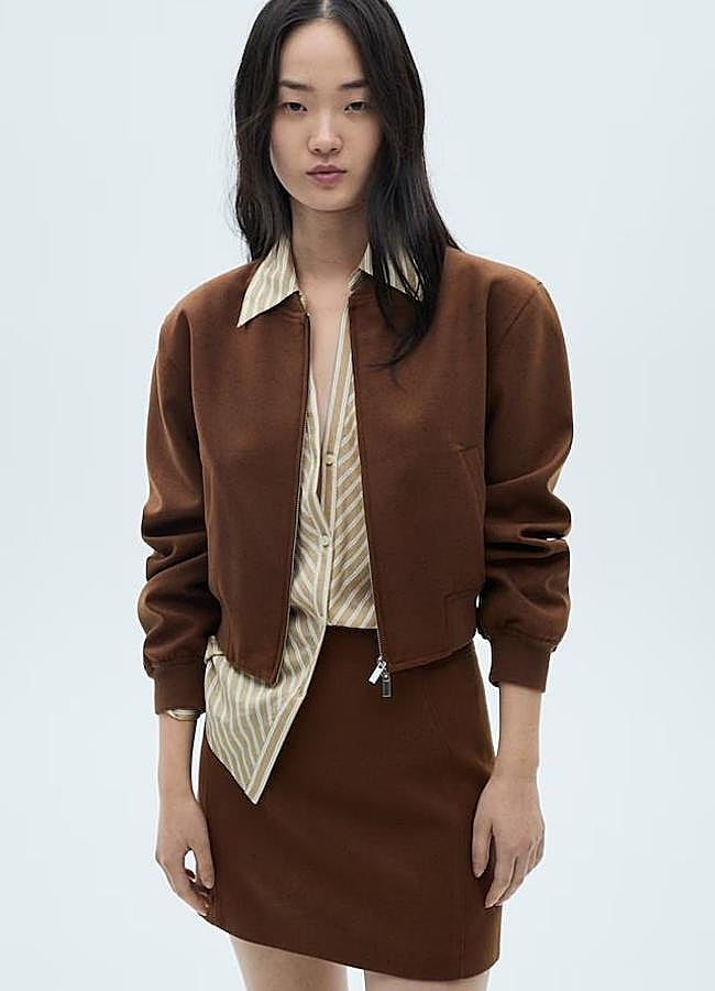 Imagen - Cazadora bomber de lana con hombreras