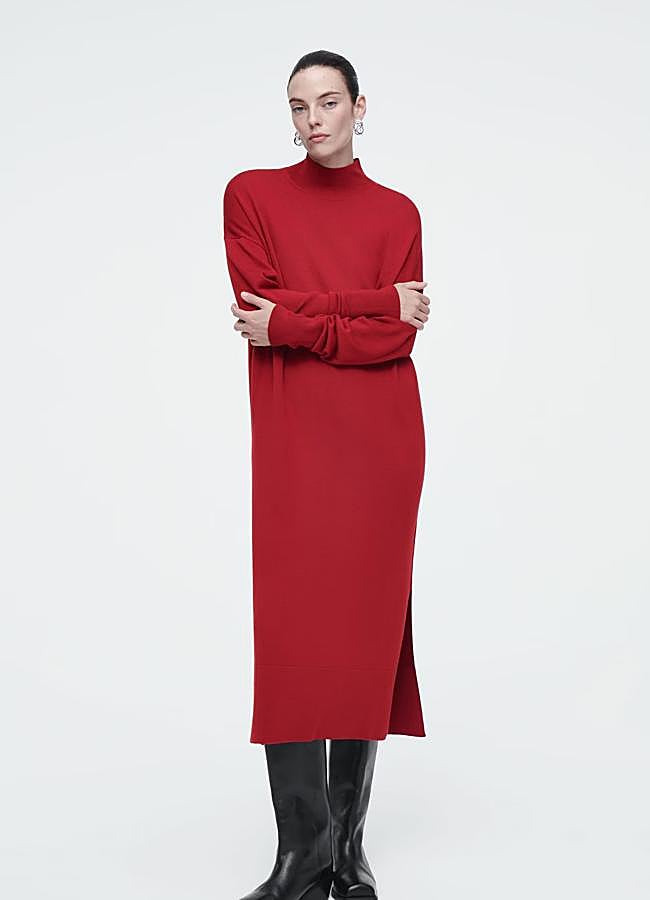 Imagen - Vestido rojo de COS de lana, 89 euros.