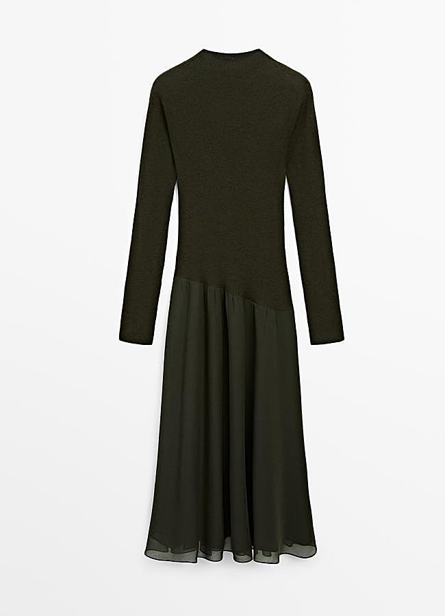Imagen - Vestido punto combinado de Massimo Dutti (99,95€)