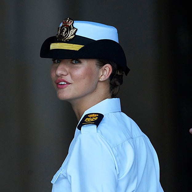 La princesa Leonor en la Escuela Naval de Marín. 