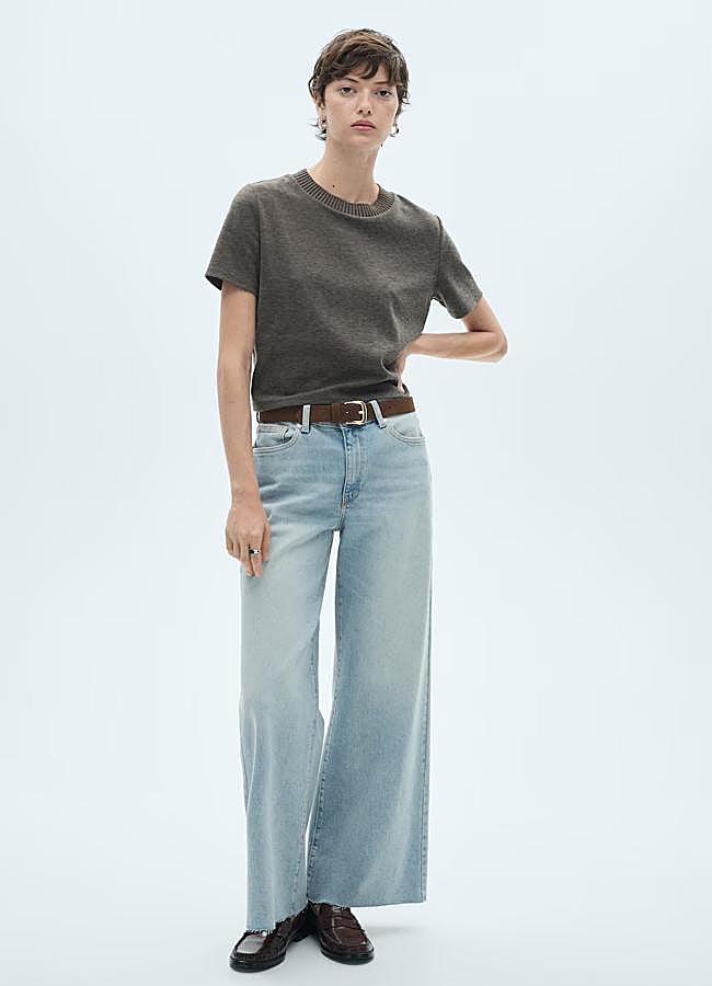 Imagen - Vaqueros culotte de tiro medio de Mango. Foto: Mango.