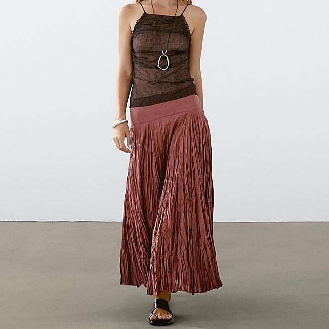 Falda elástica plisada