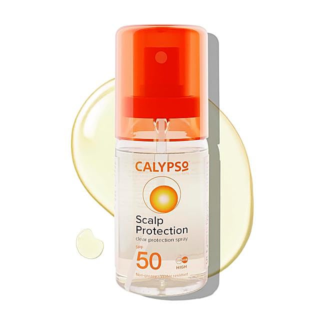 Protector solar para el cuero cabelludo de Calyso.