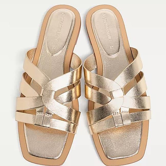 Sandalias metalizadas tipo mules