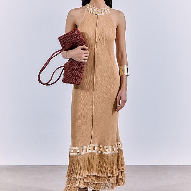 Vestido de punto con conchas