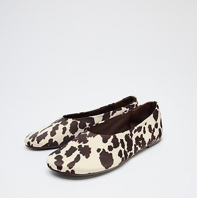 Bailarinas con estampado de vaca