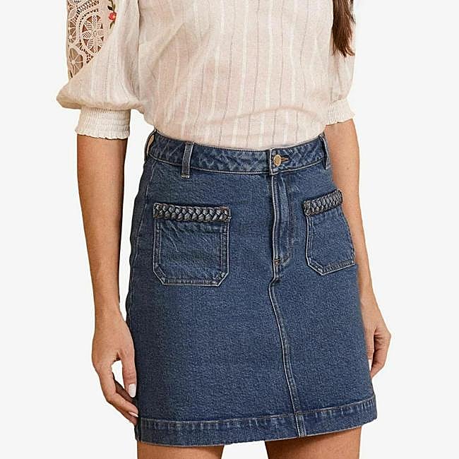 Falda acampanada de Love&Roses, a la venta en Zalando, 59 euros.