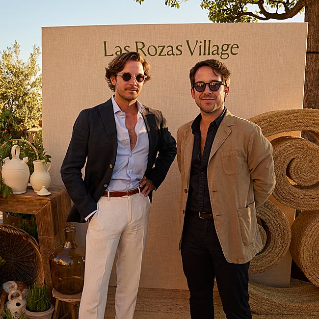 El subcampeón de España de cróquet Rafa de Cominges y el diseñador Diego Estrada.