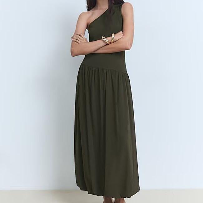 Vestido asimétrico estilo globo