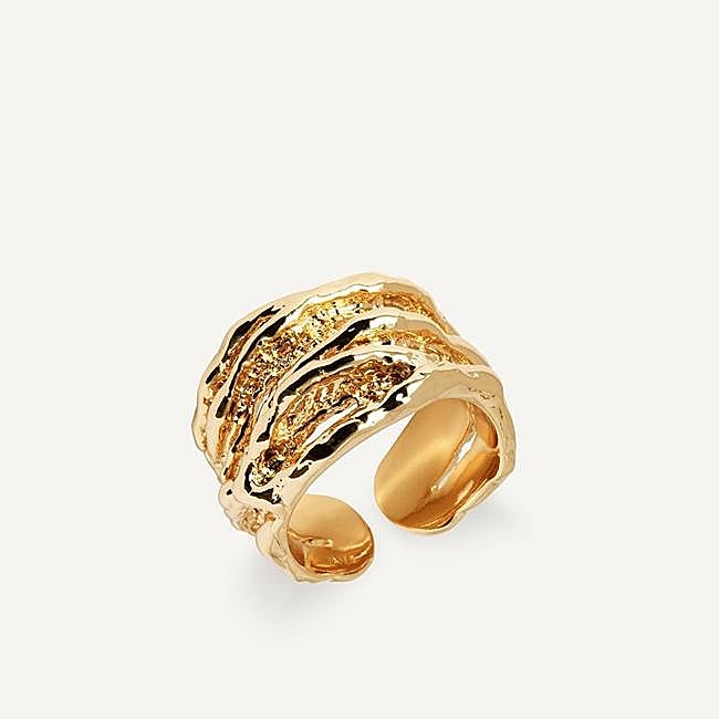 Anillo ancho textura Sal Organic de Vidal&Vidal, 70 euros
