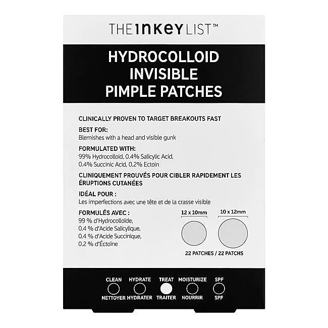 The Inkey List Hydrocolloid Invisible Pimple Patches.