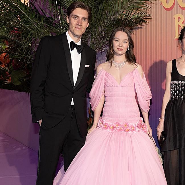 Ben Sylvester Strautmann y Alexandra de Hannover, en el Baile de la Rosa de 2025.