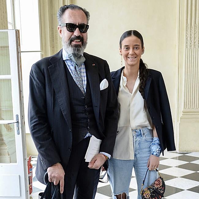 jaime de Marichalar con Victoria Federica, en uno de sus viajes a París para asistir a la Semana de la Moda.
