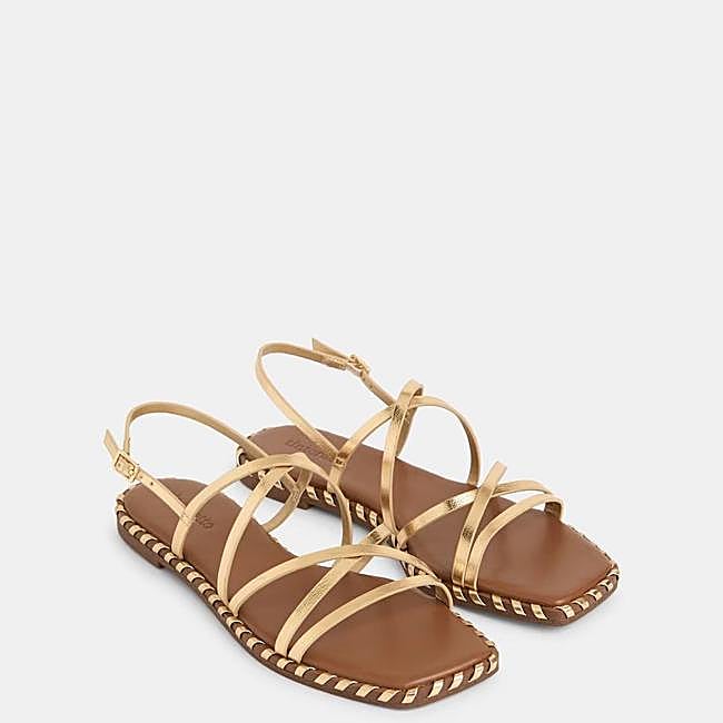 Sandalias de tias doradas