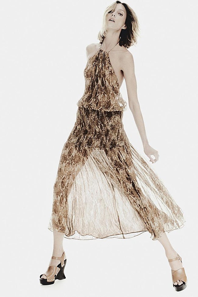 Vestido estampado halterZara.