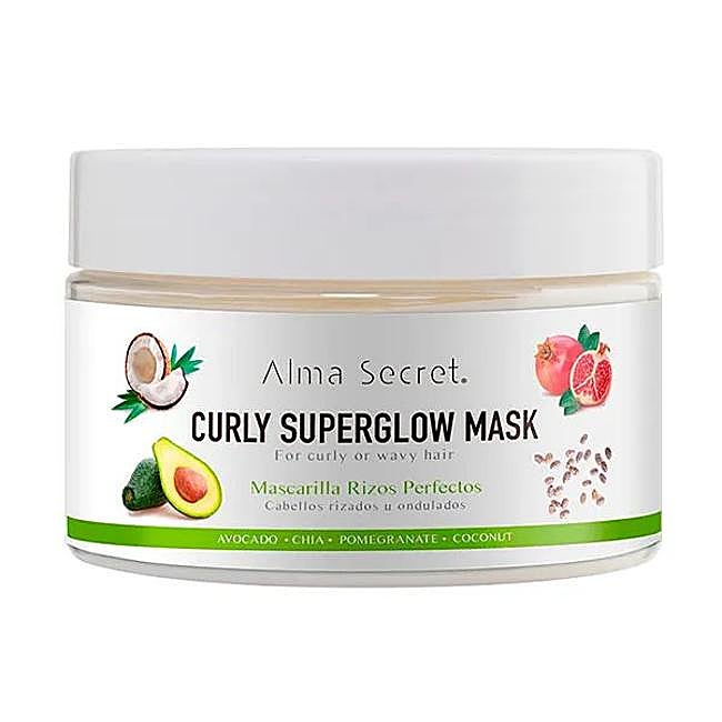 Curly Superglow Mask de Alma Secret. Precio: 22,95 euros