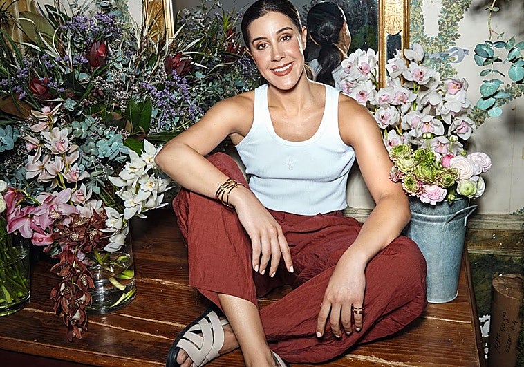 Carolina Marín, en el estudio floral de Loreto Aycuens, en Madrid