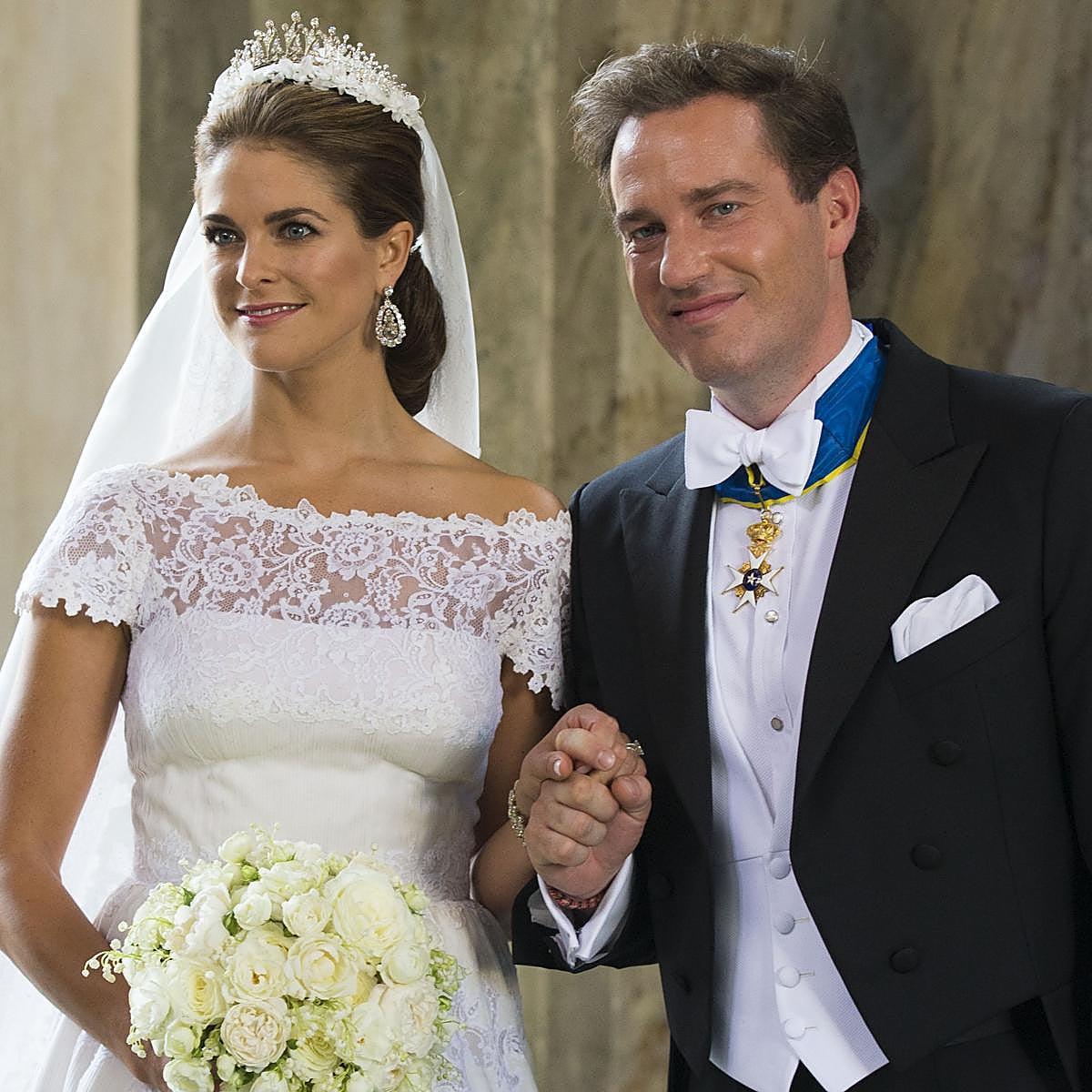 Magdalena de Suecia y Chris O'Neill el día de su boda.