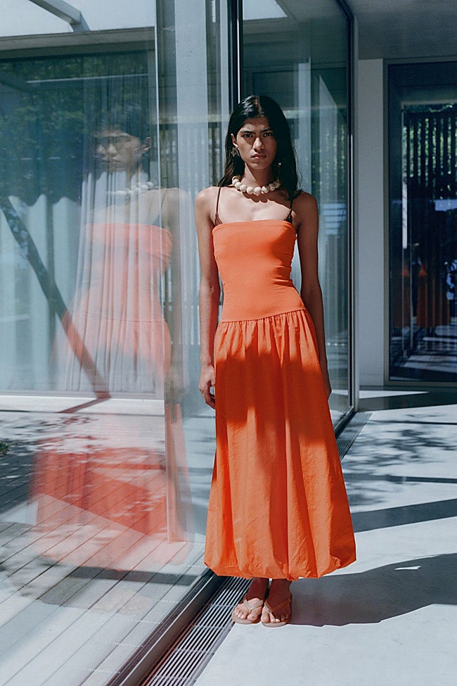 Vestido palabra de honor.