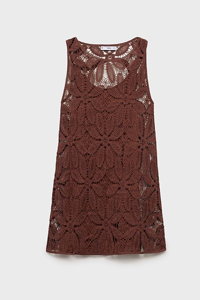 Vestido crochet espalda abierta (69,99€)