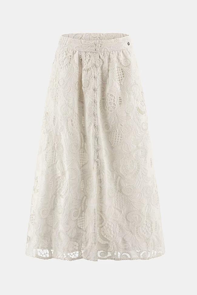 Falda bordada de Guess con abertura frontal, 99,95 euros.