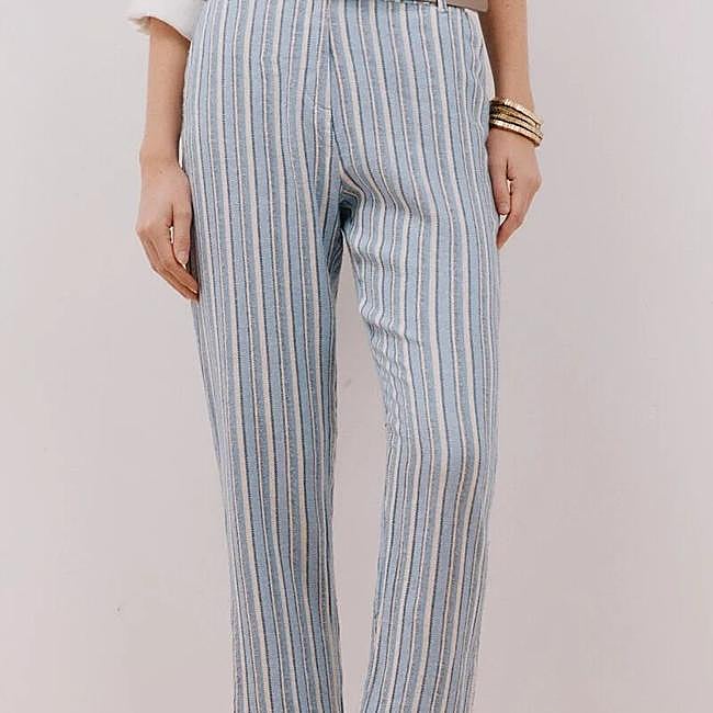 Patalones de rayas en lino