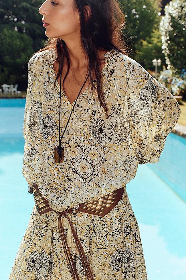 Blusa boho manga larga.