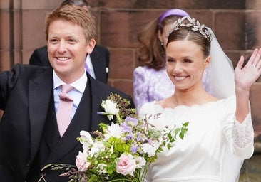 La espectacular tiara nupcial de Olivia Henson en su boda con el millonario duque de Westminster: de diamantes con tallos de plata y oro