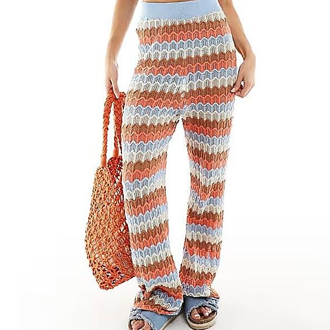 Pantalones de punto multicolor