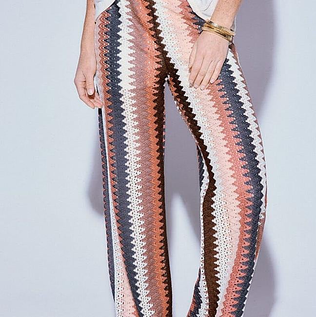 Pantalones de punto en zigzag