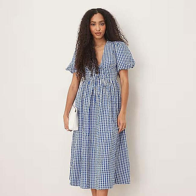 Vestido con estampado vichy