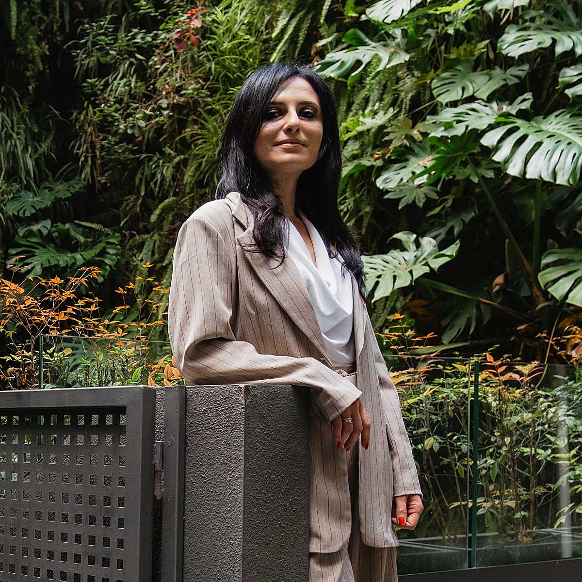 Francesca Giannone, autora de La cartera y La fragancia del mañana, en su visita a Barcelona el pasado mes de abril.
