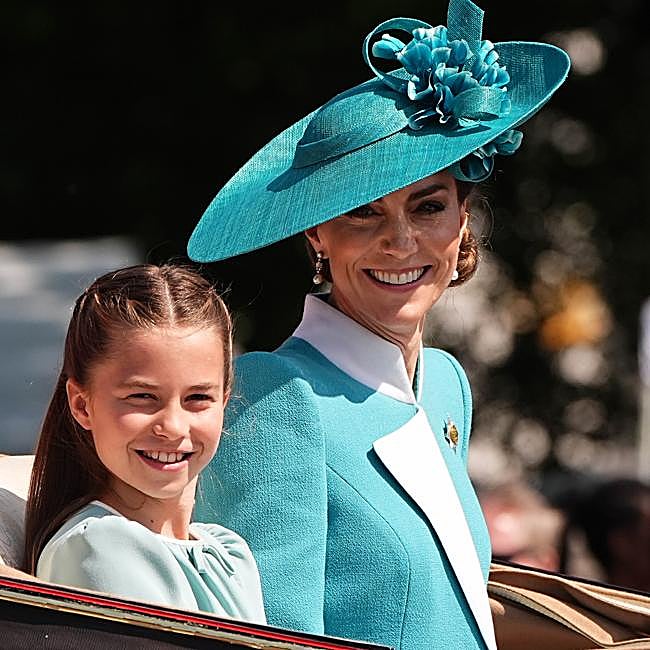 Kate Middleton y la princesa Charlotte en el Trooping the Colour de 2025