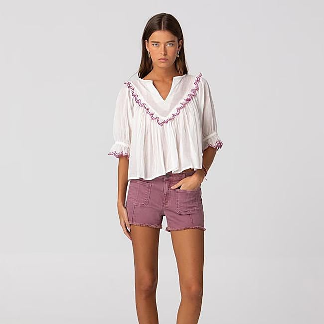 Shorts lilas de Noon, 45 euros.