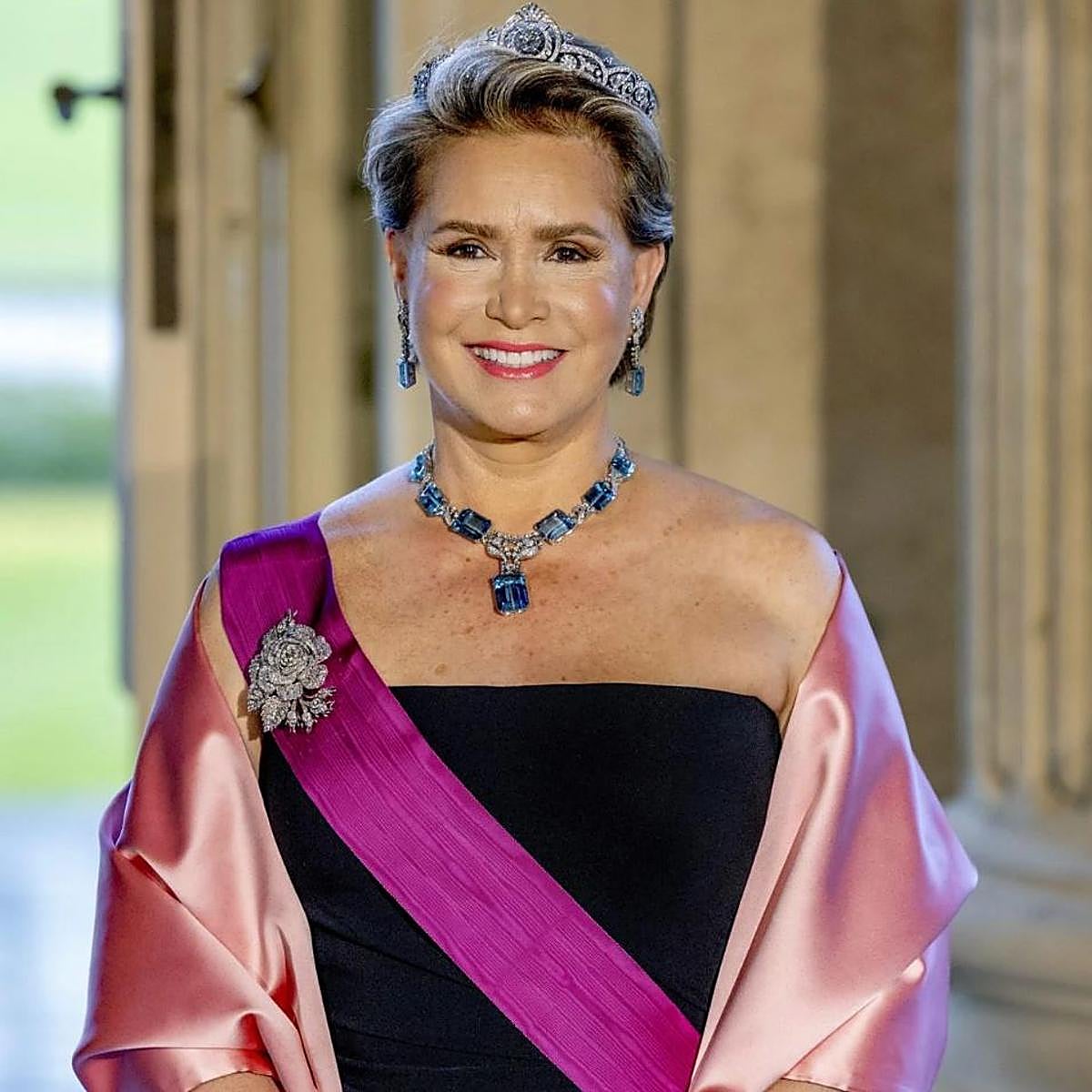 La gran duquesa María Teresa de Luxemburgo en un retrato oficial.