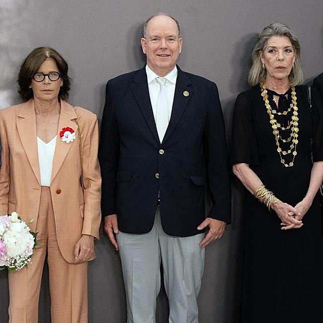 Alberto, Estefanía y Carolina de Mónaco, en una de las últimas fotos juntos.