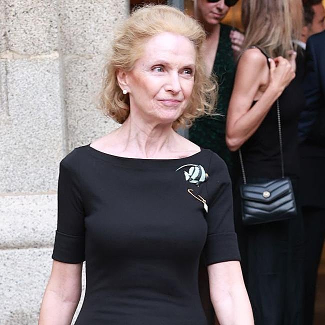 La duquesa de Fernandina, en el funeral del duque de Sevilla.