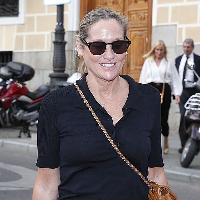 Fiona Ferrer, siempre muy amable con los medios de comunicación.