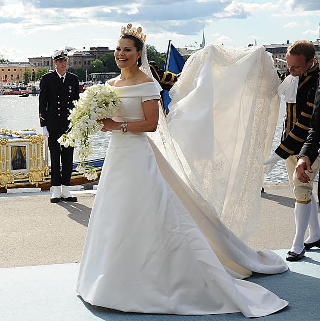 El vestido de novia de la princesa Victoria de Suecia.