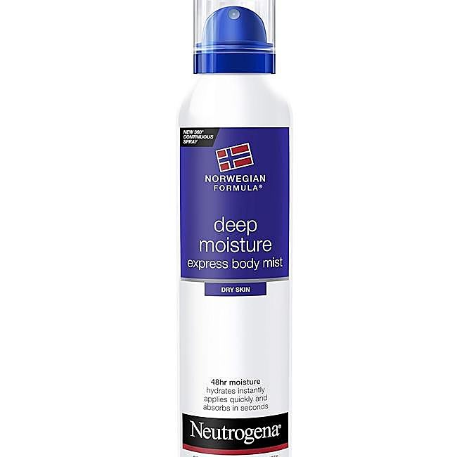 Spray corporal Deep Moisture de Neutrogena.