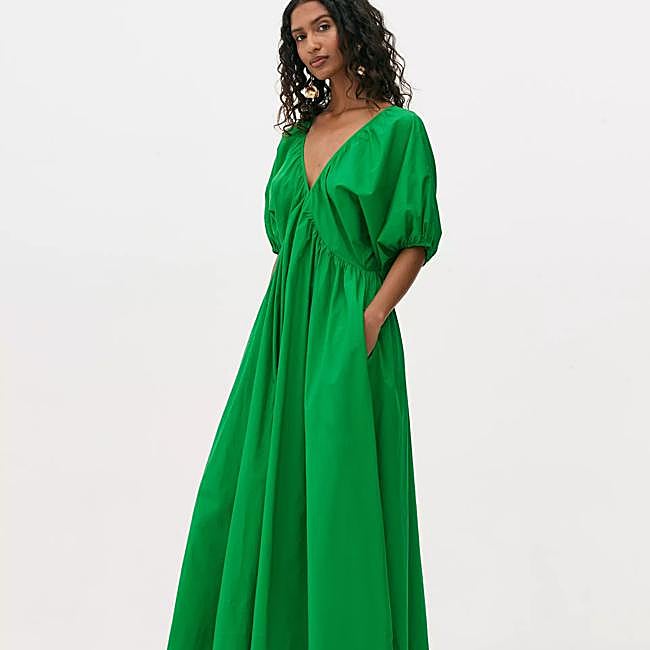 Maxi vestido abullonado