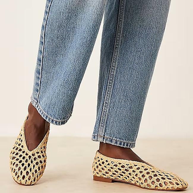 Bailarinas caladas amarillo pastel