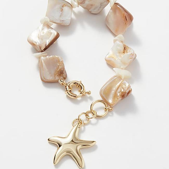 Pulsera con nácar y estrella de mar