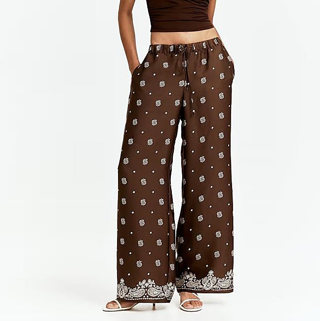Pantalones anchos estampados